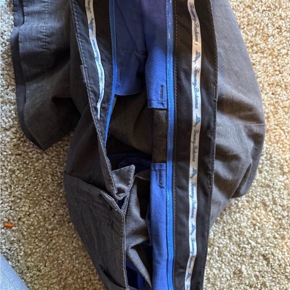 Tommy Bahama Charcoal Flat Front Shorts - Picture 4 of 7